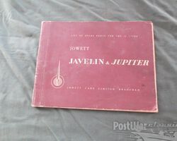Jowett documentation (parts book) for Jowett
