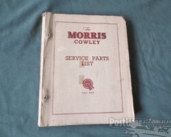 Morris documentation (parts book) for Morris