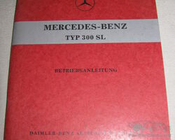 Mercedes Benz Type 300 SL Gullwing owners manual 1956.