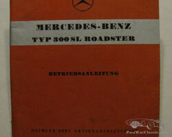 Mercedes Benz Type 300 SL Roadster owners manual 1958.