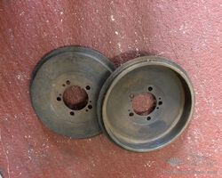 Pair of 12inch (305mm) cast iron brake drums