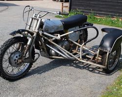 Wasp Triumph grass racer sidecar outfit