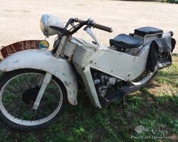 Circa 1950 Velocette type LE. ,Mark 1. handstarted motorcycle
