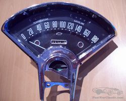 1955, 1956 CHEVROLET BELAIR, NOMAD, 210, SPEEDOMETER, 180 KPH.