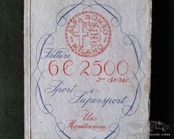 Alfa Romeo 6C 2500 user manual 2nd Series