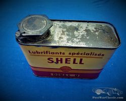 Oil can 2 liter shell old new stock sealed