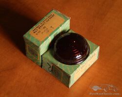 Pair of Joseph Lucas Red Glass Tail Lamp Lenses for L488 Unit - Part 572704