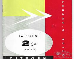 Citroen 2 CV berline AZL 1958