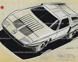 Automobilia Ladenburg - Spring Auction May 7 & 8, 2021 | Mercedes-Benz C111 design draft