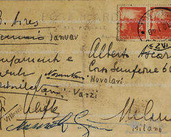 Automobilia Ladenburg - Spring Auction May 7 & 8, 2021 | Post card signed by Varzi, Nuvolari and others