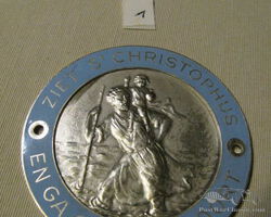 1 St Christopher, Christophus, Christophe, Christoffel car auto badge