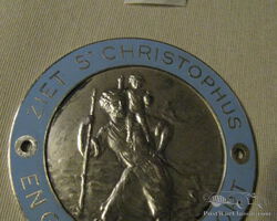 5 St Christopher, Christophus, Christophe, Christoffel car auto badge