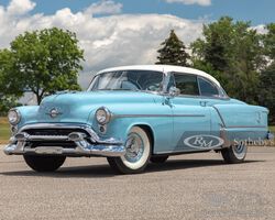 1953 Oldsmobile Ninety-Eight Holiday Hardtop Coupe  | RM Sotheby's | Auburn Fall event | 2 - 5 Sept 2021