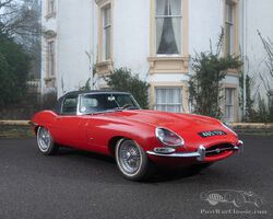 1961 Jaguar E-Type Series I Roadster (Outside bonnet lock) | Historics Auctioneers | The London Classic Car Show Auction | 25th February 2023