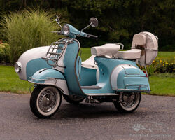 1966 Vespa 150 Super VBC with Sidecar | Audrain Concours Auction | Bonhams
