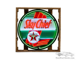 Sky Chief Texaco - Light-up Sign | The Zoute Sale 2024 by Bonhams|Cars