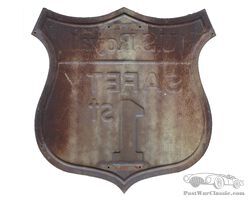 Us Royal - Safety 1st Enamel Plaque | The Zoute Sale 2024 by Bonhams|Cars