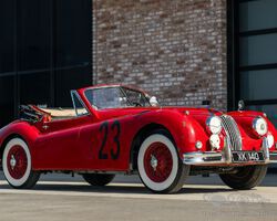 1956 Jaguar XK 140 MC Drop Head Coupe Ex-Briggs Cunningham/Denise McCluggage | Broad Arrow Auctions | Monterey Jet Center | 13-14 August 2025
