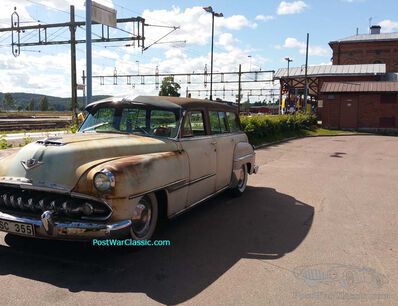 About Puzzle # 142: 1954 DeSoto Firedome V8 Station Wagon.