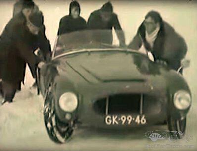 Winter film footage found of 1955 Moretti 1200 Spider