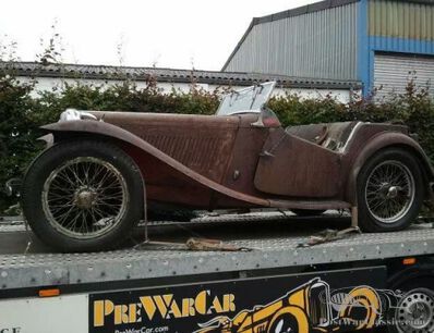 'Brown metallic'  MG TC nearly ready to run.
