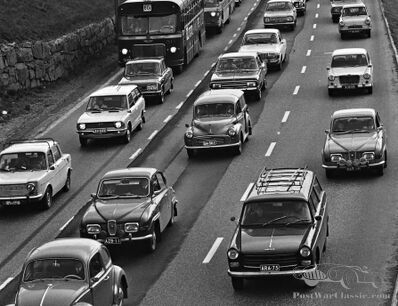 A good old 70's Monday morning traffic jam.
