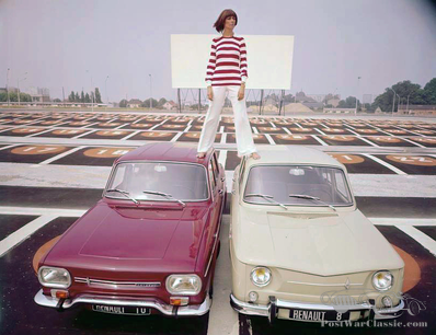Barefoot standing on two Renaults – but why?