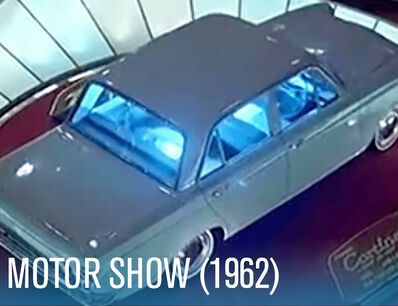 A motor show in Earls Court, London in 1962