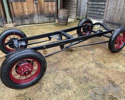 Model A Ford restored complete rolling chassis.