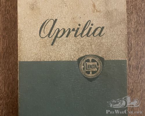 Lancia Aprilia instruction manual