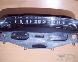 1958 CHEVROLET speedo, 200KPH. COOL.