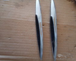 Pair of American car chromed badges