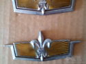 Pair of American car badges