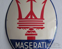 Maserati emaillen paneel, pre 1980