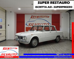 ALFA ROMEO GIULIA 1600 TI TIPO 105.14 – 6 POSTI – CONTACHILOMETRI A NASTRO – ISCRITTA ASI CON C.R.S. – SUPER RESTAURO – SUPERCONDIZIONI – SUPERPREZZO (1965)