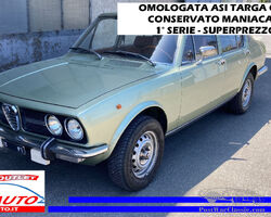 ALFA ROMEO ALFETTA 1800cc 116.08 1^ SERIE SCUDO STRETTO – OMOLOGATA ASI TARGA ORO – CONSERVATO MANICALE – SUPERCONDIZIONI – SUPERPREZZO (1973)