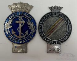 Royal Navy Services Car Badges c1950s-1960s