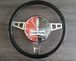 Collectors item. French Spendia clock /steeringwheel racecar. Champion Le Mans early 70's.