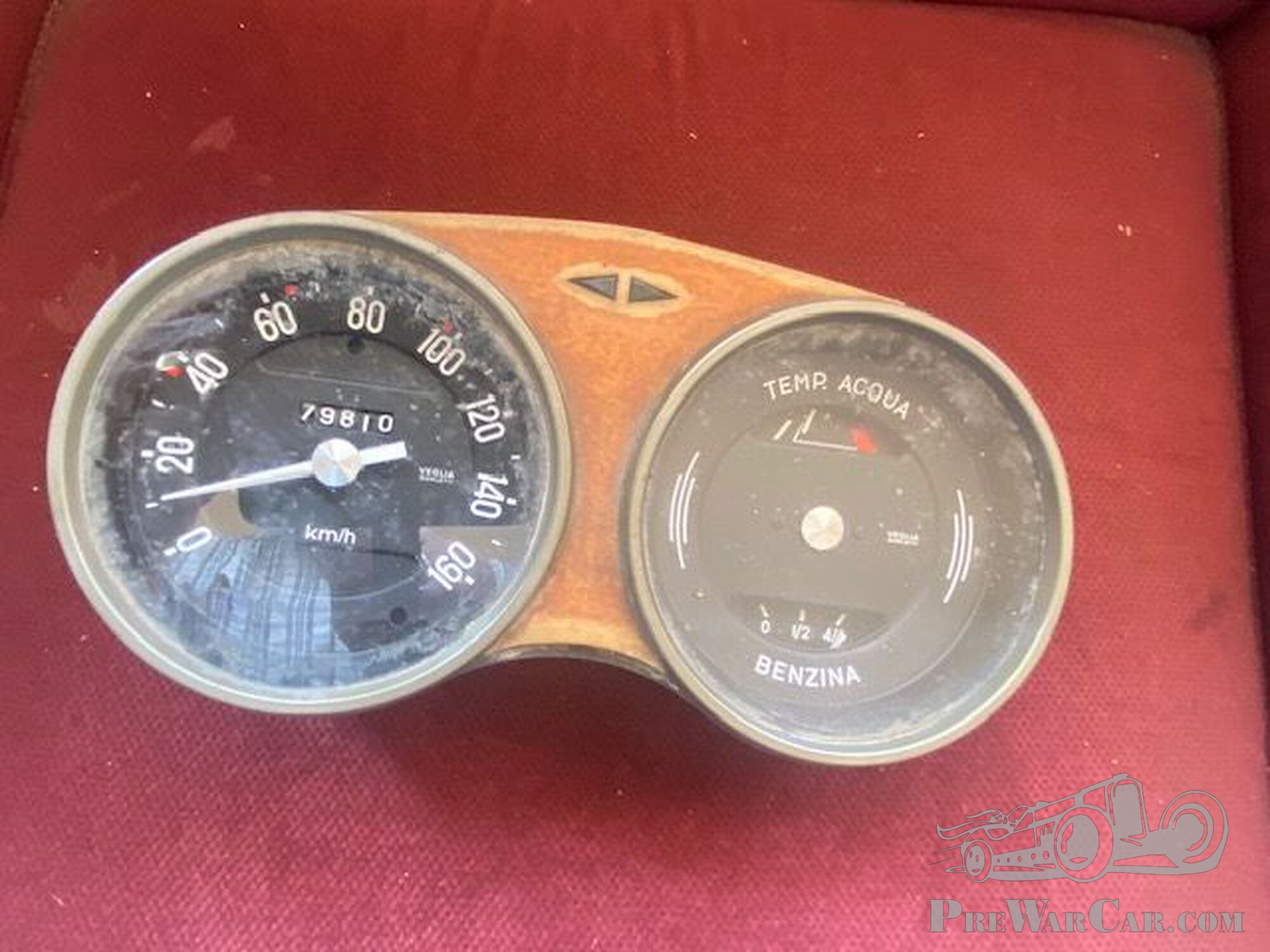 Veglia dashboard instruments for Italian car, probably Fiat or Lancia