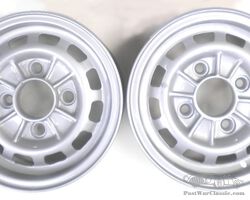 Pair of original Magnesium Campagnolo Lancia Fulvia wheels. 6J x 13.