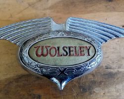Badge for on the radiatorgrille of the bigger models of postwar Wolseleys, 18hp etc