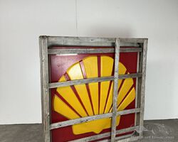 Huge Vintage Plastic Shell Advertising Sign in Wooden Transport Frame | Classic Car Auction - Extravaganza | 28th Sept 2024