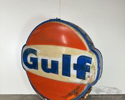Very Large Original Vintage Gulf Double Sided Light-Up Sign | Classic Car Auction - Extravaganza | 28th Sept 2024