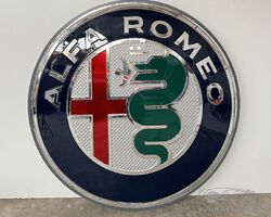 Very Large Moulded Plastic Alfa Romeo Logo Sign | Classic Car Auction - Extravaganza | 28th Sept 2024