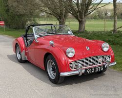 1959 Triumph TR3A - finished in signal red
