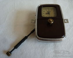 Ford clock with ashtray brown bakelite chrome rim