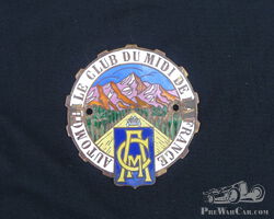 Vintage Enamel Badge Club du Midi de la France