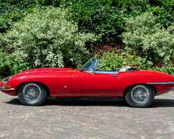 1961 Jaguar E Type 3.8 Litre Outside bonnet lock flat floor.