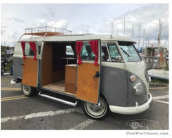 1963 VW T1 Westfalia SO33 Camper with pop up roof.