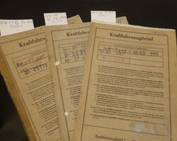 VW Käfer Kraftfahrzeugbriefe 50er und 60er Jahre Limousine